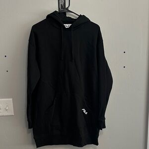 FILA Black Overhead Hoodie with Subtle Logo